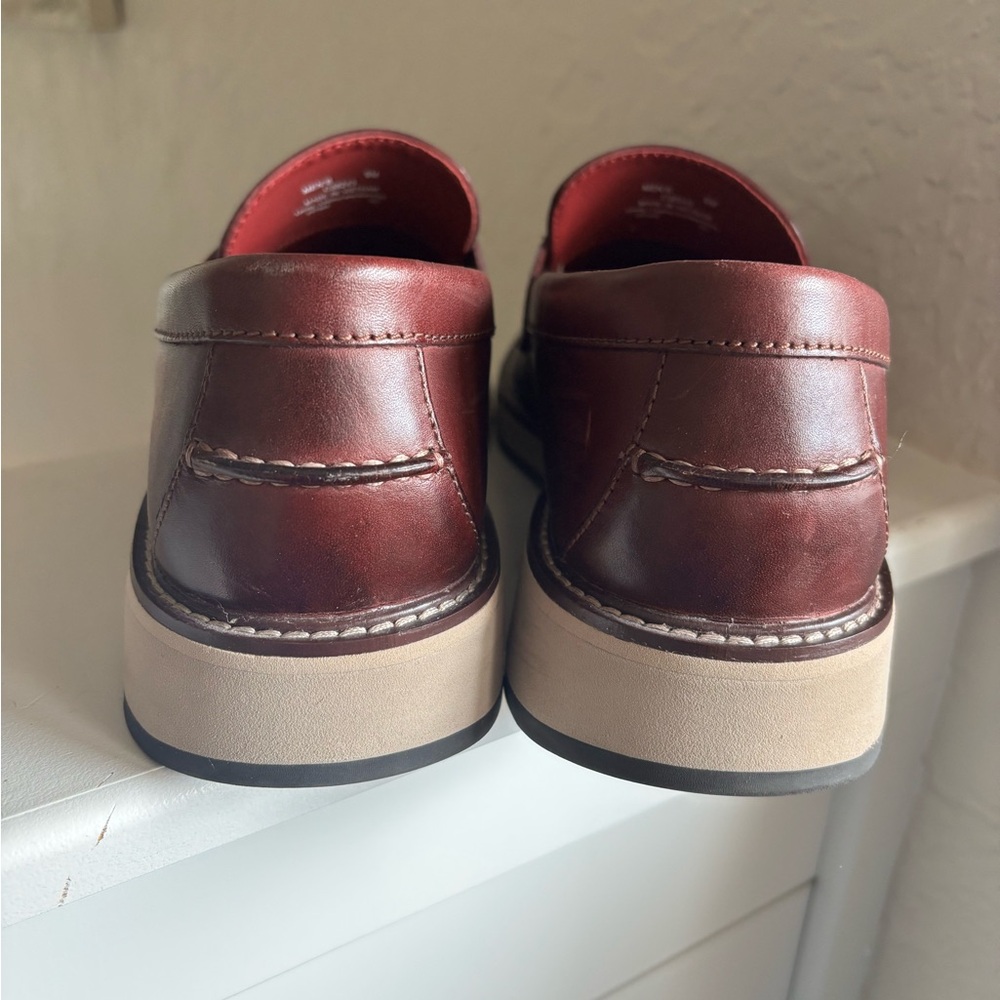 Cole Haan Leather Penny Loafer Dress Shoes Burgundy Grand 360 C38243 - Picture 3 of 7